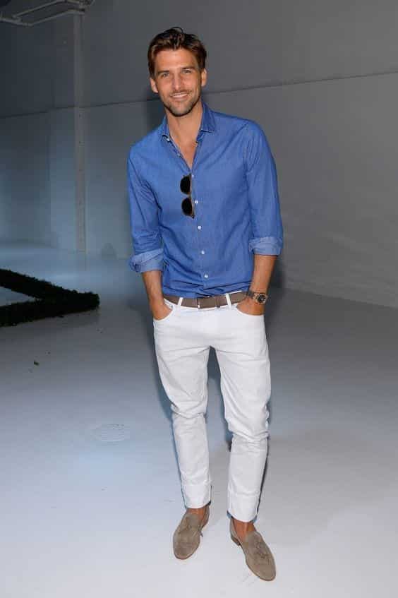how to wear white jeans for men (5)