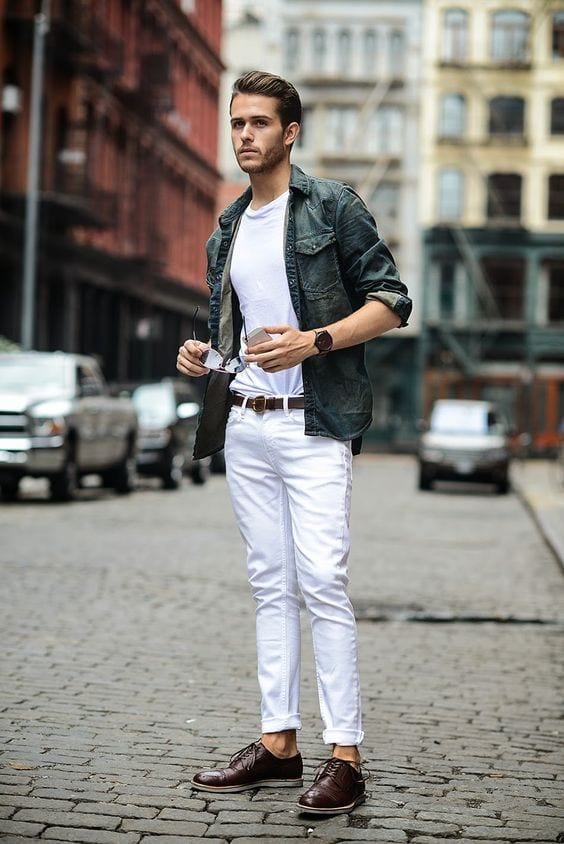 how to wear white jeans for men (15)