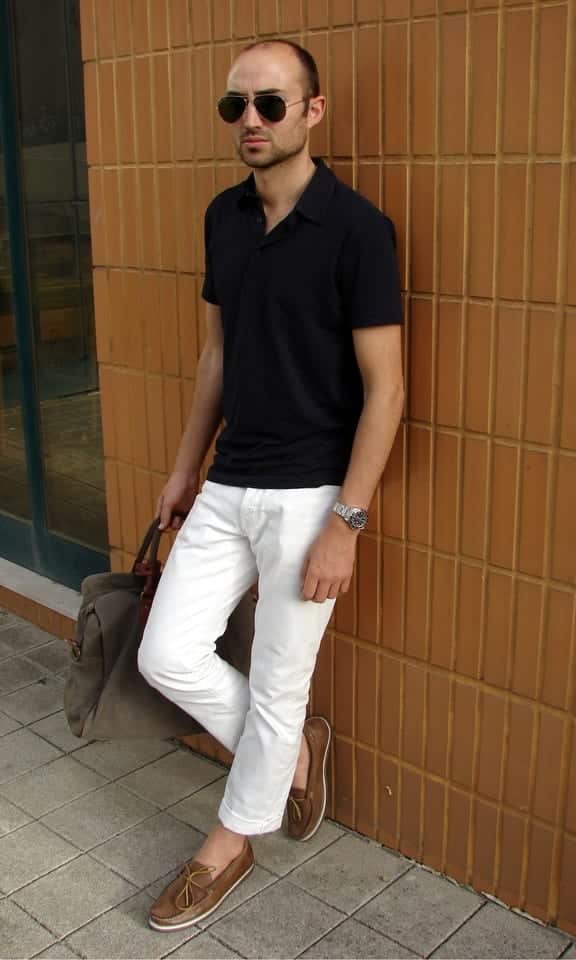 how to wear white jeans for men (1)