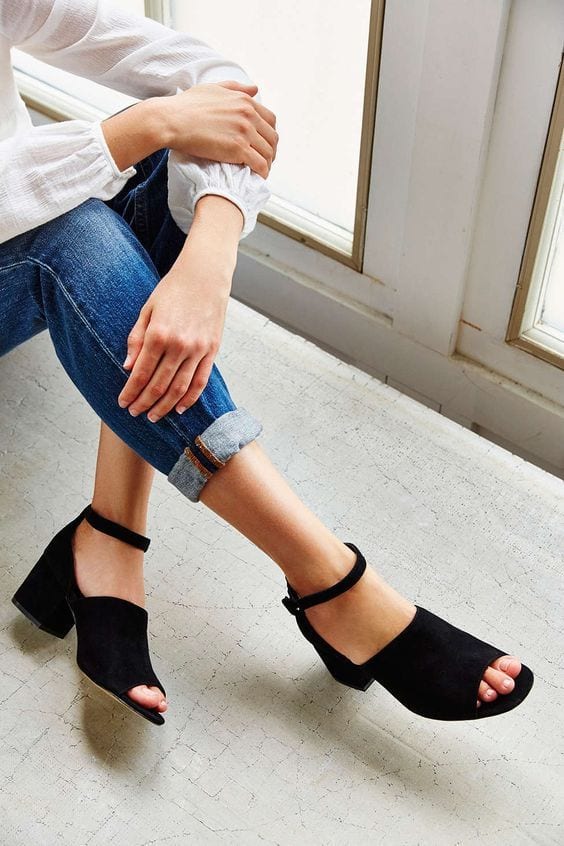 How to Wear AnkleStrap Heels Over Pants 2019s Hottest New Styling Hack
