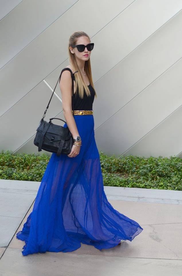 how to wear cobalt blue skirts (25)