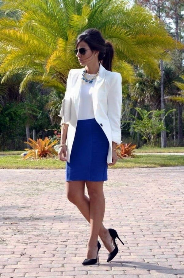 how to wear cobalt blue skirts (10)