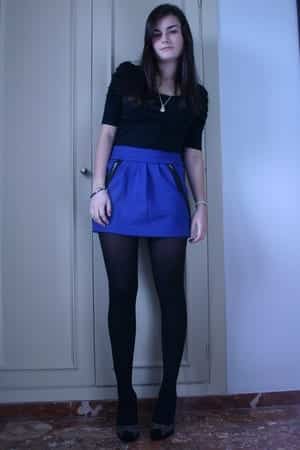 how to wear cobalt blue skirts (5)