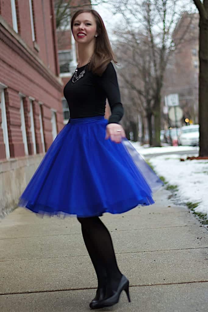 how to wear cobalt blue skirts (3)