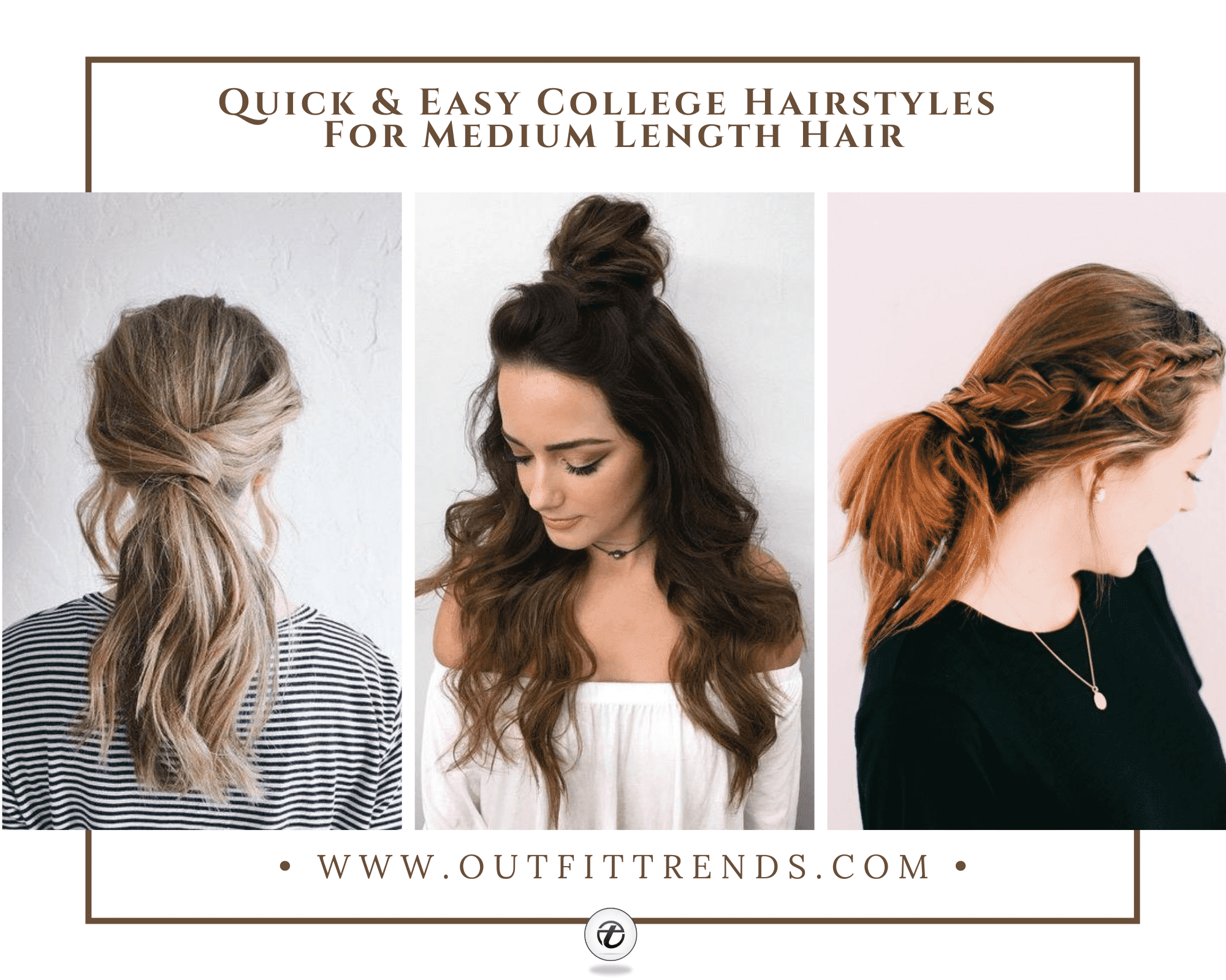 25 Best College Hairstyles for Girls with Medium Length Hair