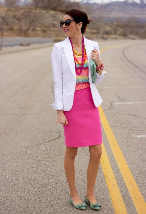 how to wear hot pink skirts (13)