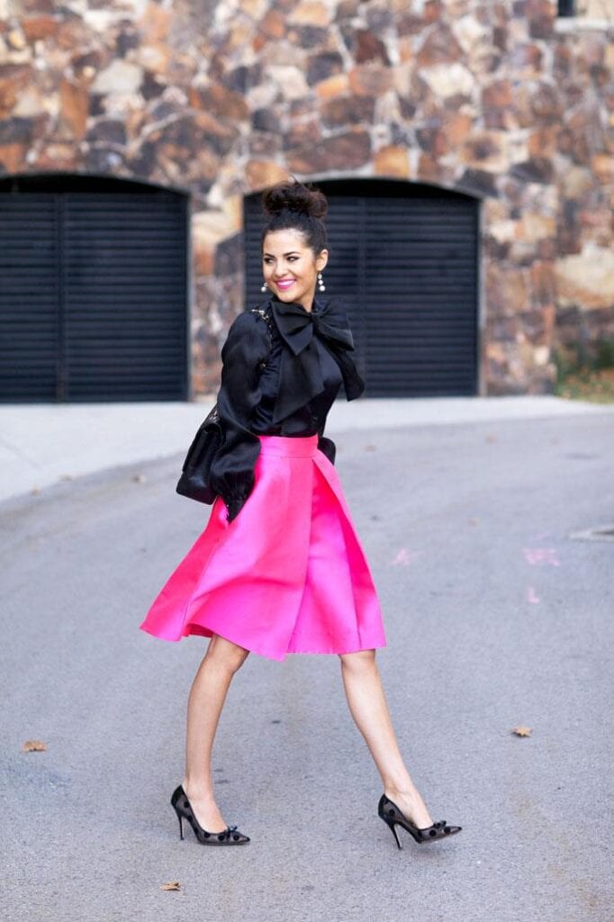how to wear hot pink skirts (11)