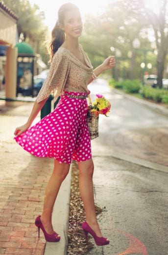 how to wear hot pink skirts (6)