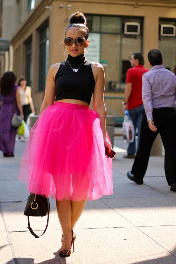 how to wear hot pink skirts (4)