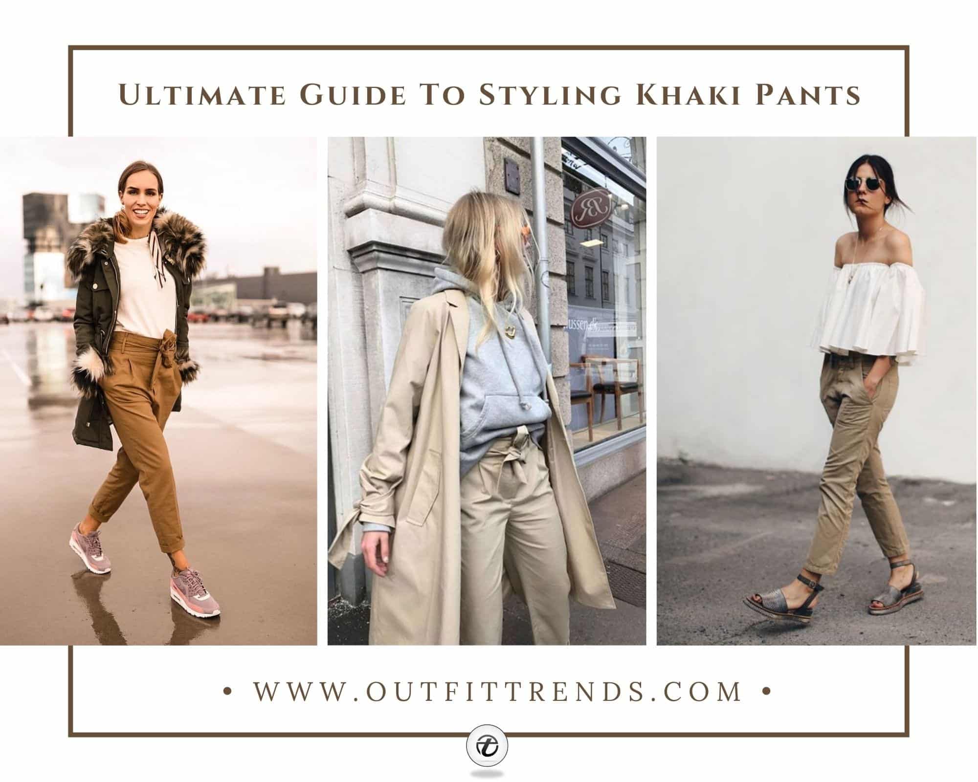 what to wear with khaki pants for women
