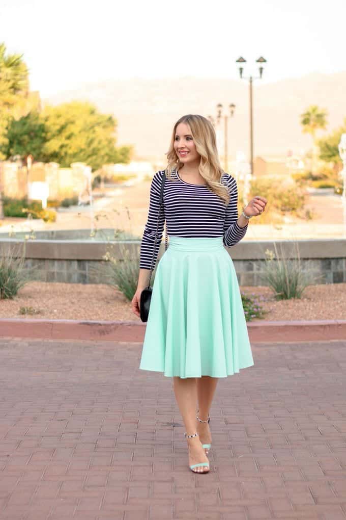 how to wear mint colored skirts (18)
