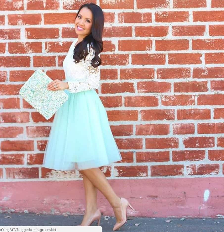 how to wear mint colored skirts (10)