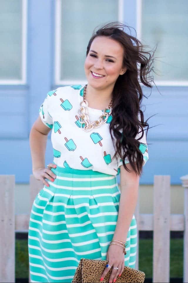 how to wear mint colored skirts (7)