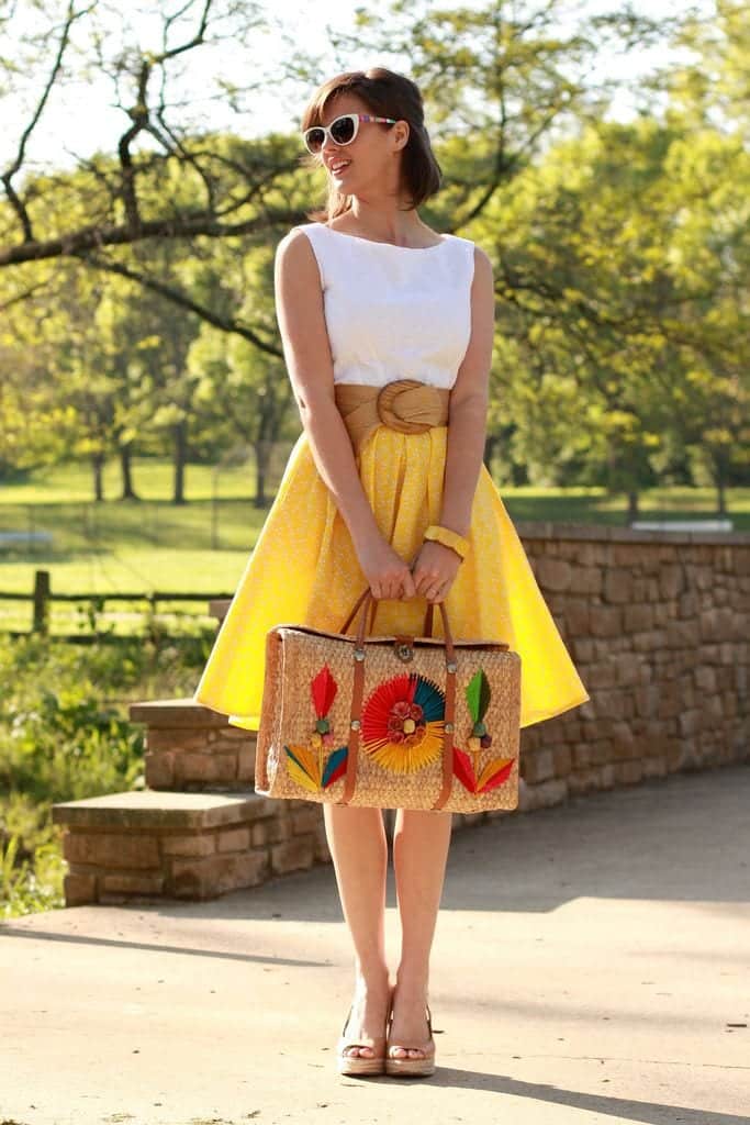 how to wear yellow skirt (7)