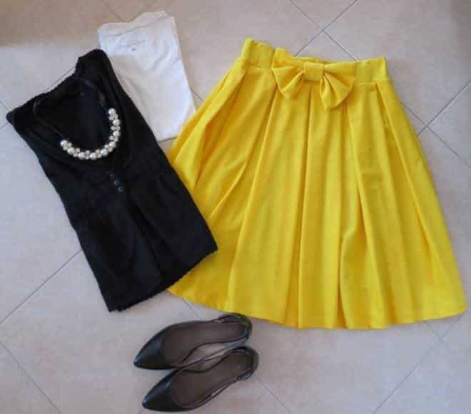 how to wear yellow skirt (25)