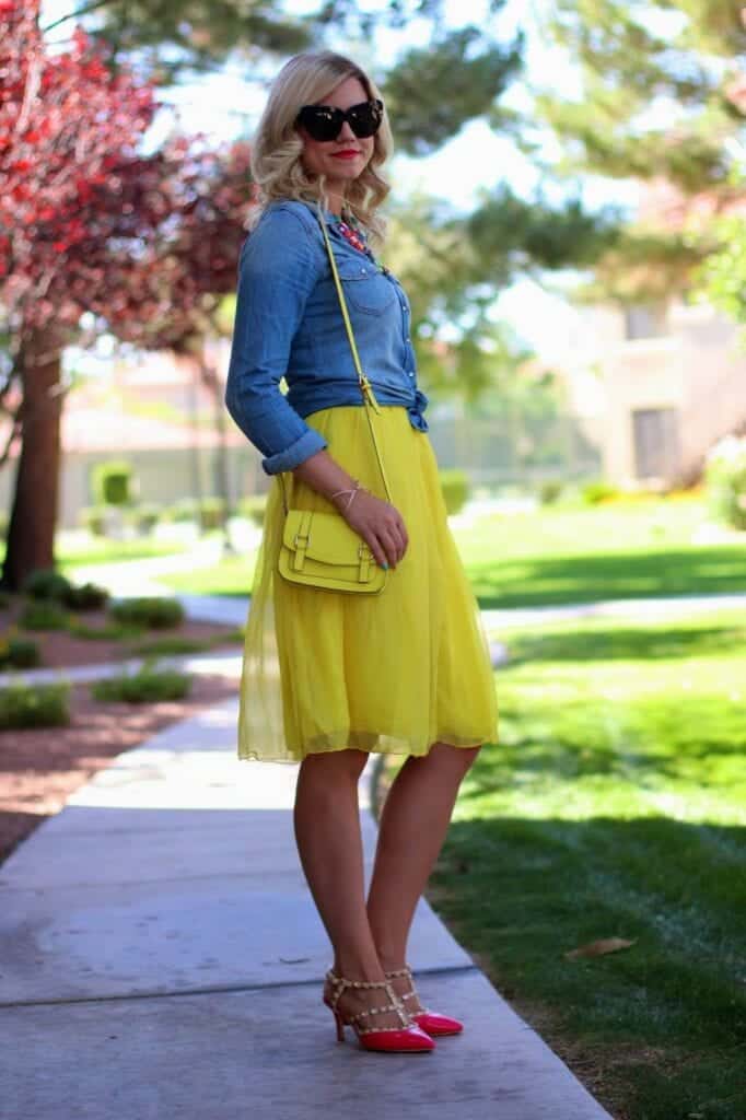 how to wear yellow skirt (27)
