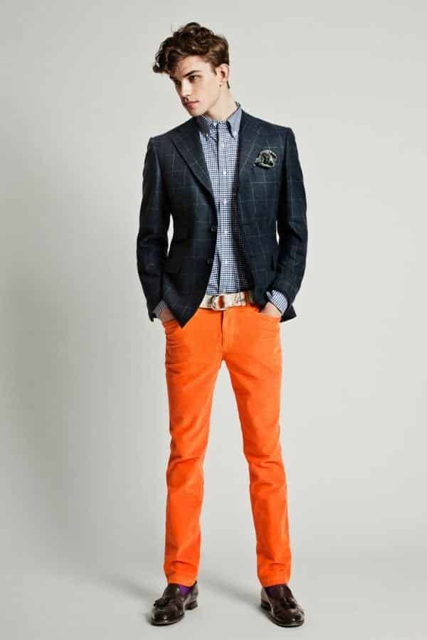 how to wear orange pants for men (21)