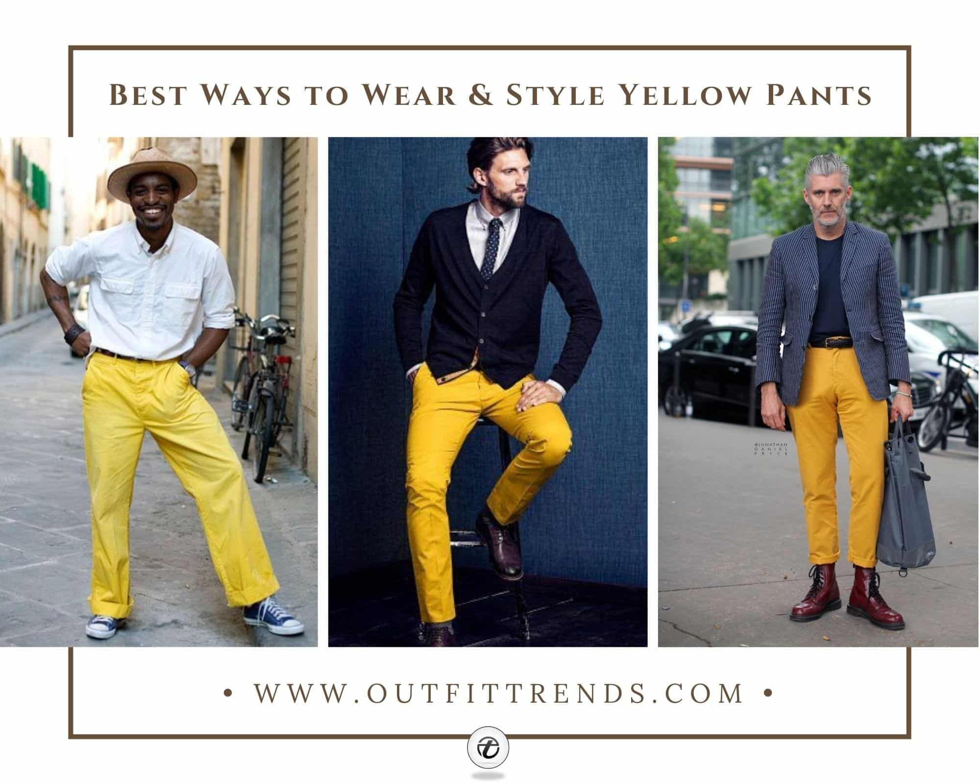 how to wear yellow pants for men