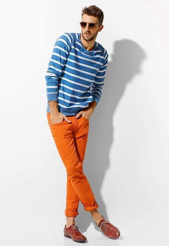 how to wear orange pants for men (12)