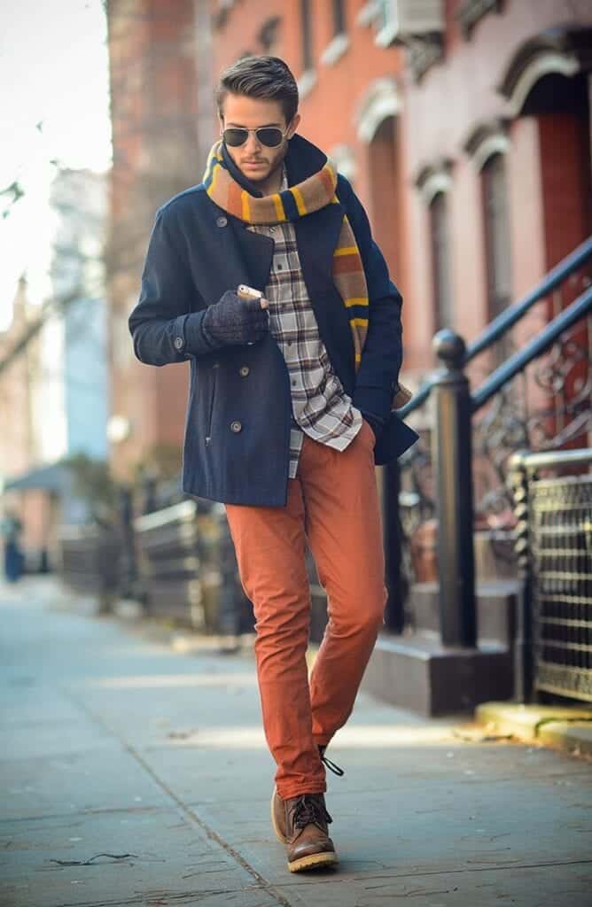 how to wear orange pants for men (4)