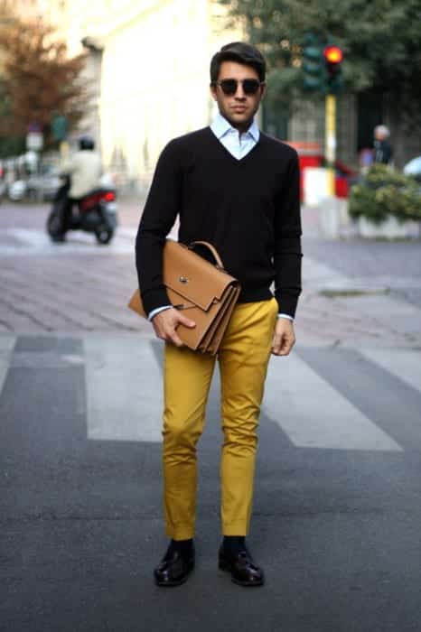 how to wear yellow pants for men (7)