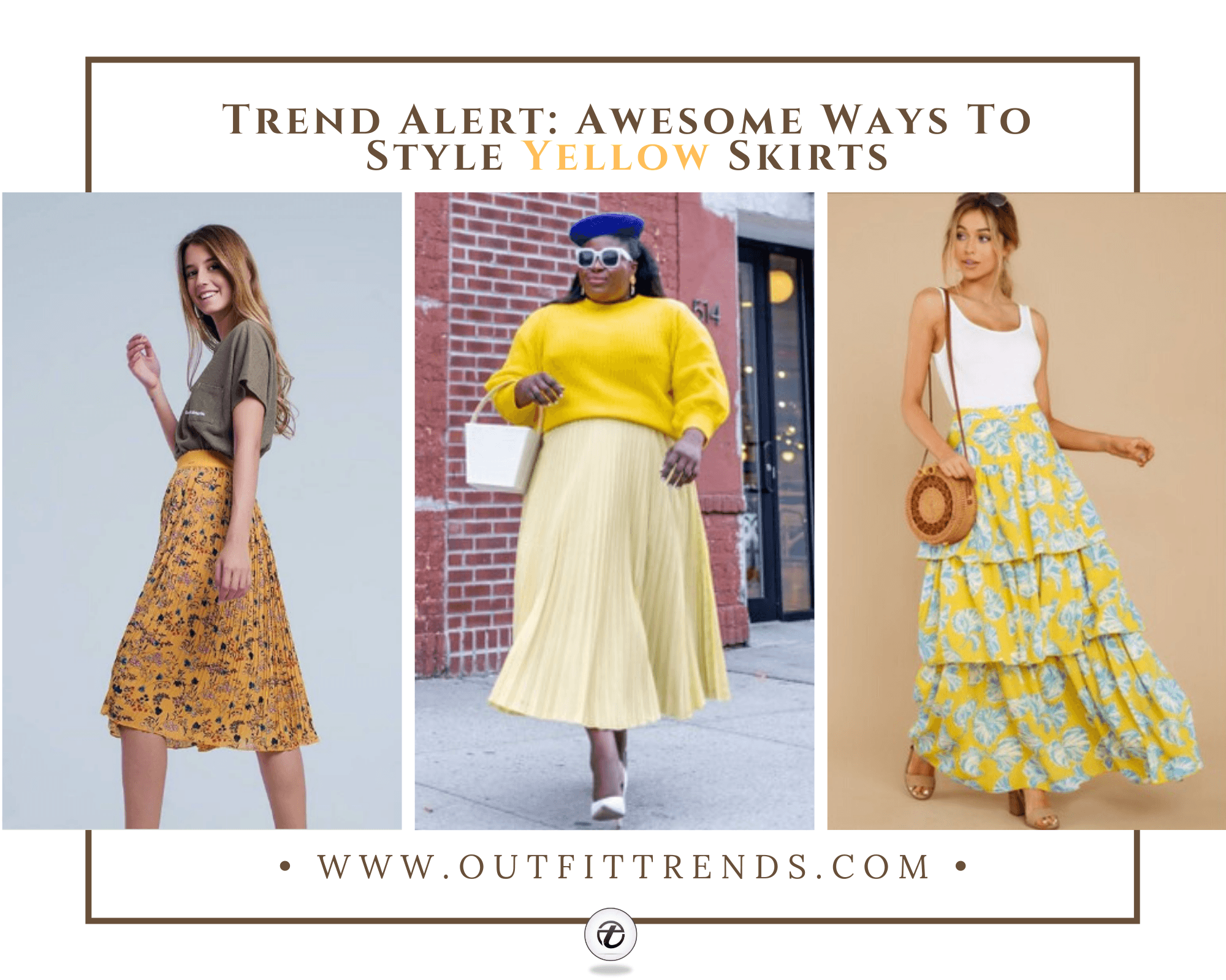 how to wear a yellow skirt