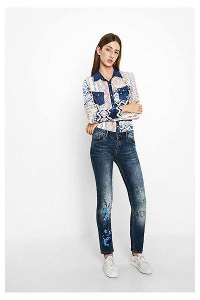 Embroidered Jeans for Girls (8)