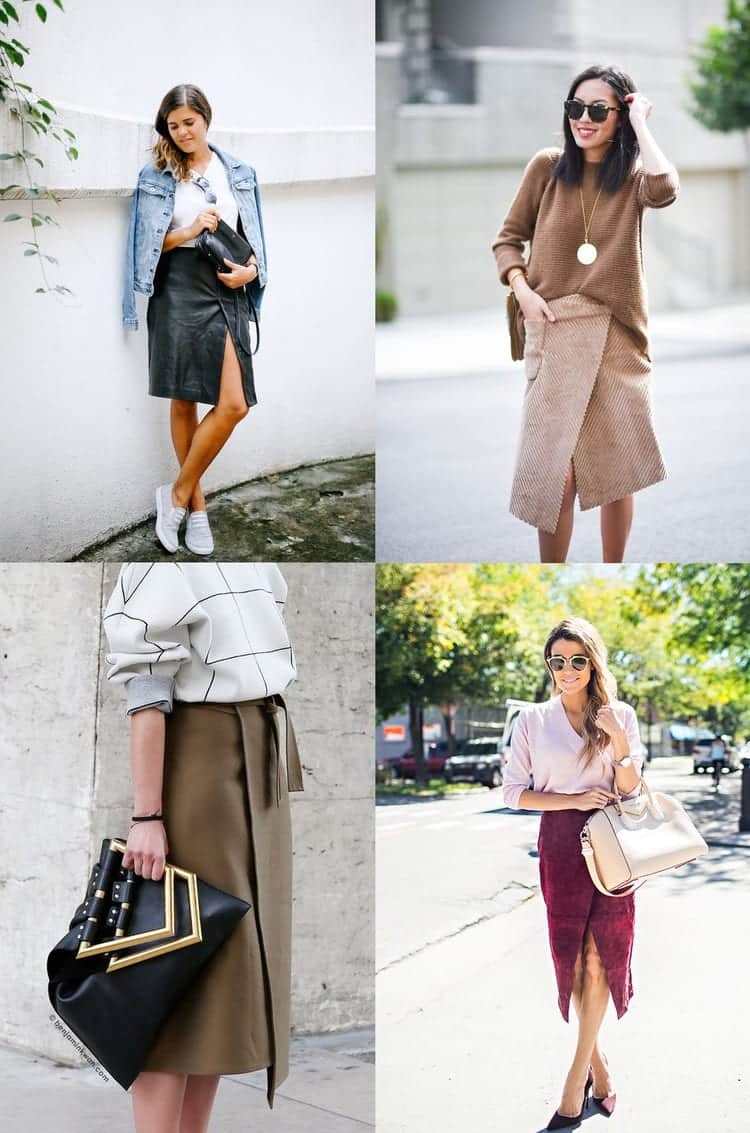 Stylish Wrap Skirt Outfits: 32 Ideas How to Wear Wrap Skirts