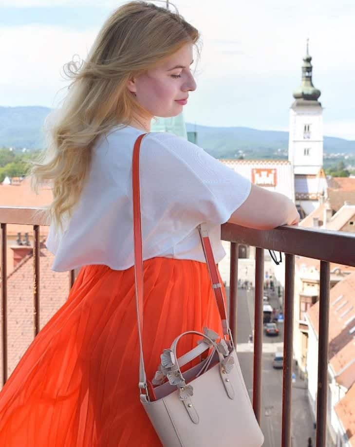 orange skirt outfits (16)
