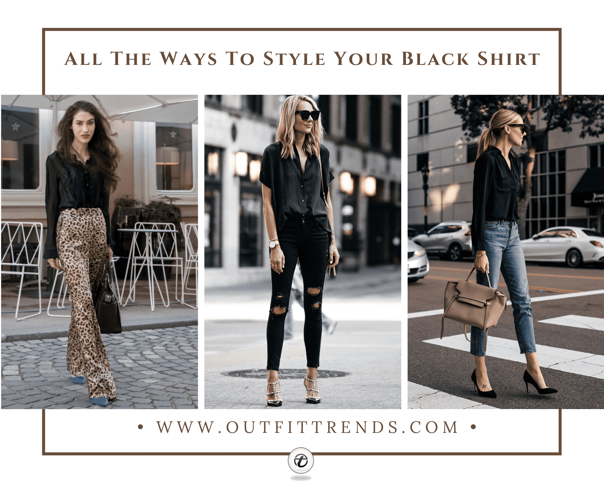 how to wear a black shirt for women