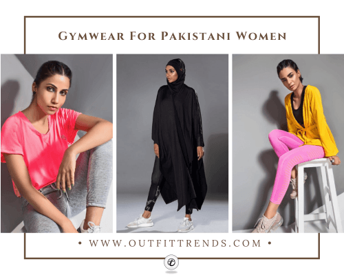 pakistani women sporty outfits for gym