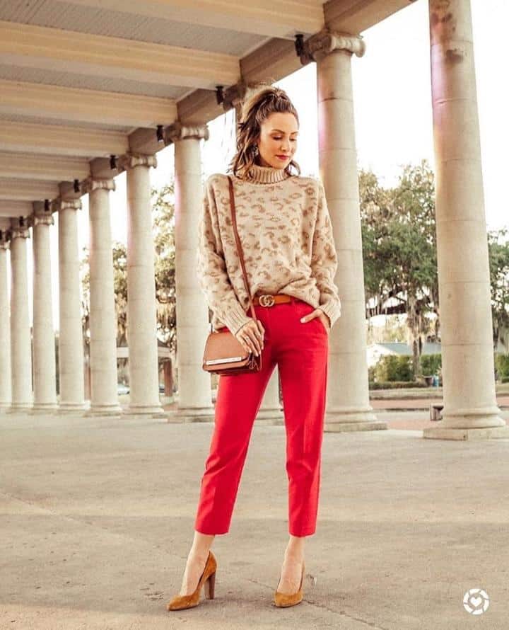 20 Chic Outfits To Wear With Red Pants with Styling Tips