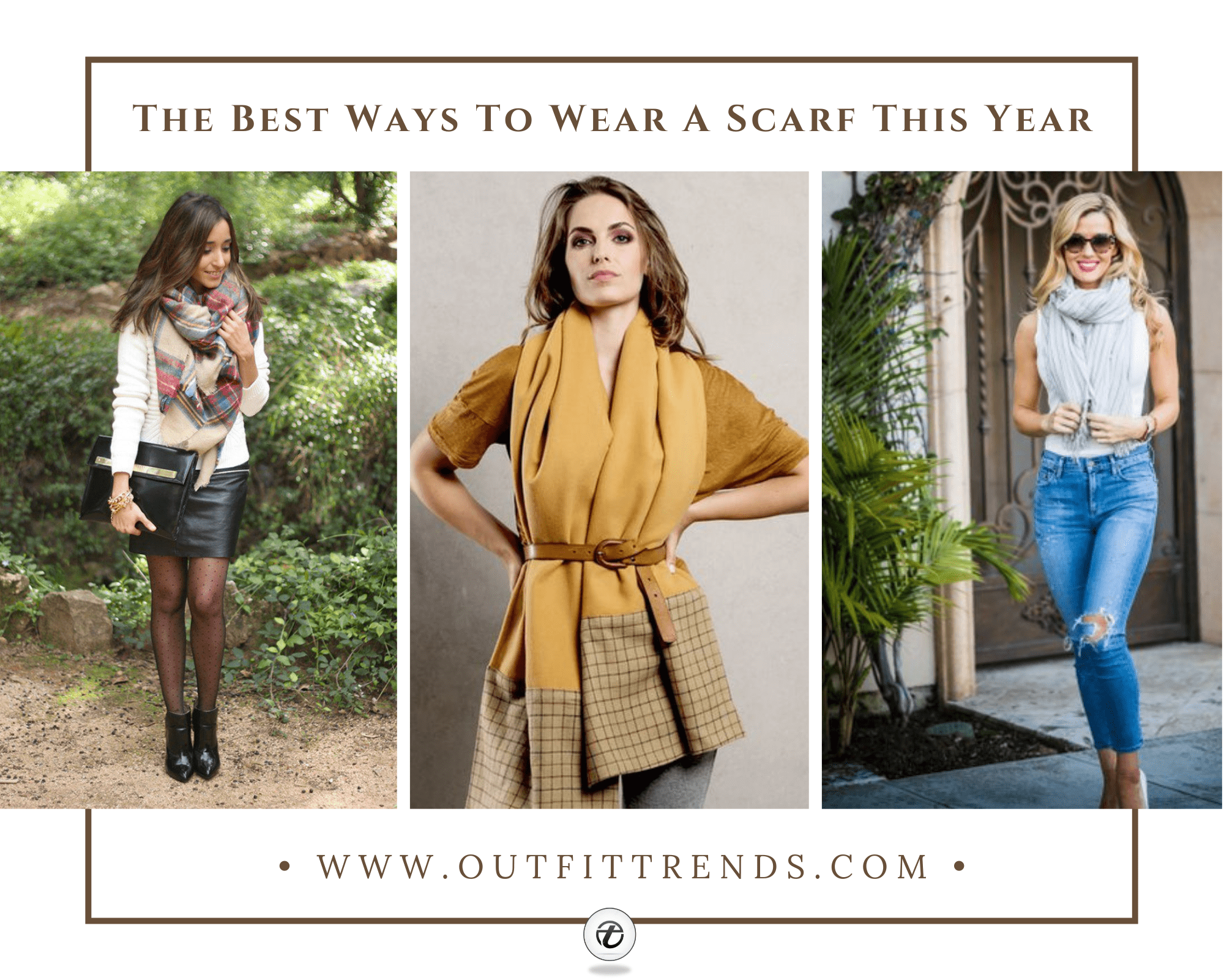 different ways to style scarves