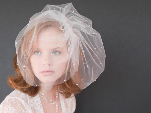 Bridal Birdcage Veil- 20 Best Ideas on How to Wear Cage Veil