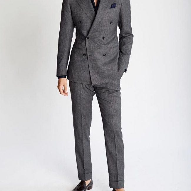 Charcoal Grey Suits with Black Shoes For Men (25)