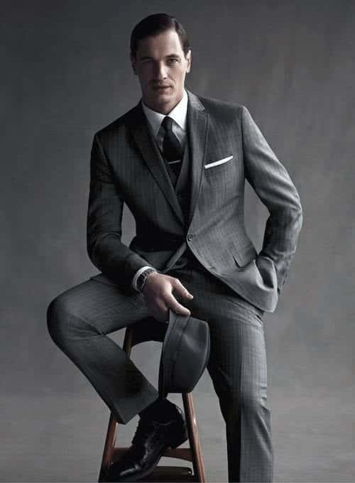Charcoal Grey Suits with Black Shoes For Men (24)