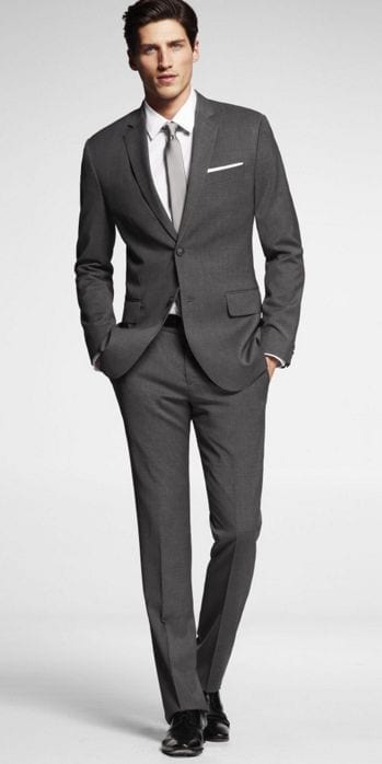 Charcoal Grey Suits with Black Shoes For Men (21)