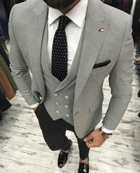 Charcoal Grey Suits with Black Shoes For Men (13)