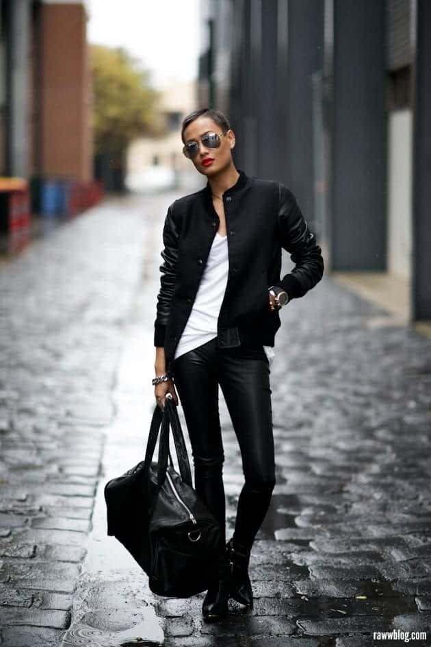 21 Best Leather Bomber Jacket Outfits for Women