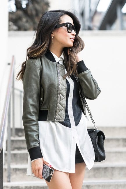 21 Best Leather Bomber Jacket Outfits for Women