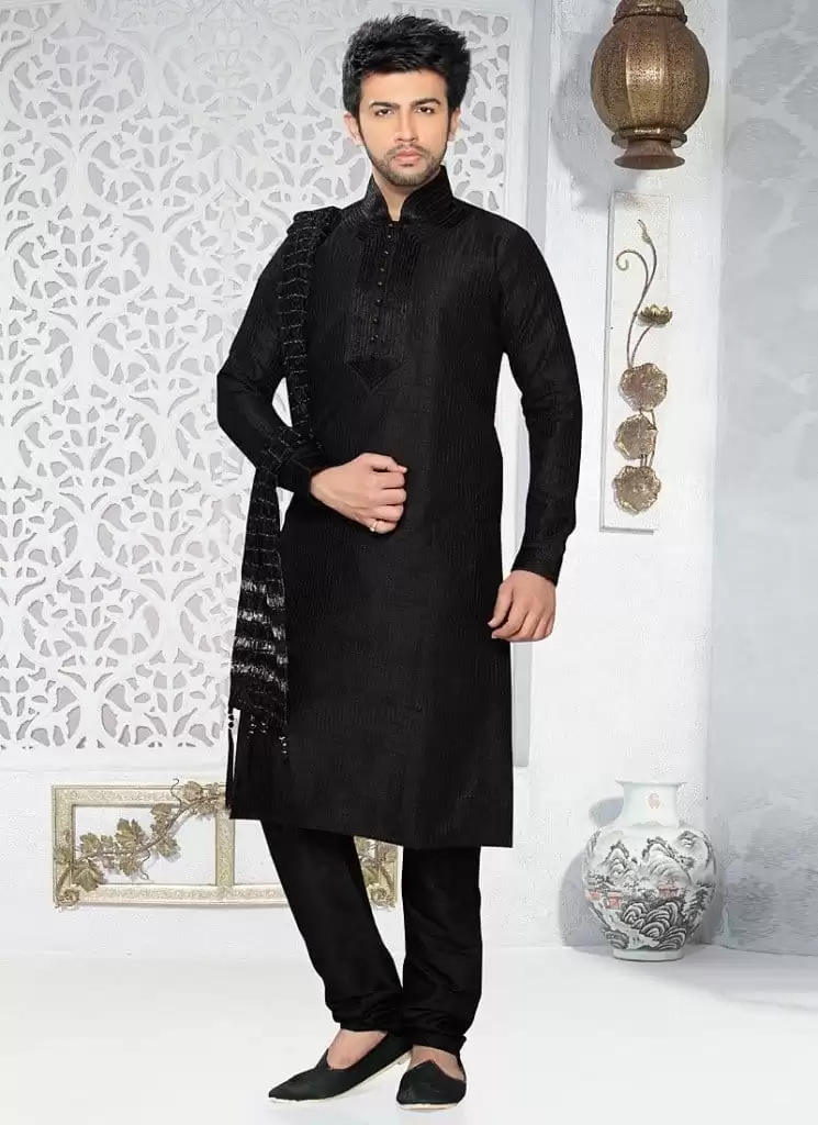 Black Kurta Pajama Outfits for Men