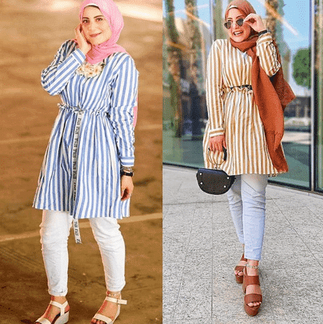 hijab with jeans outfits