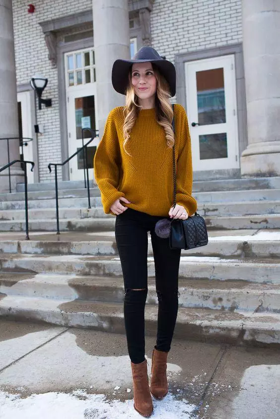 mustard sweaters