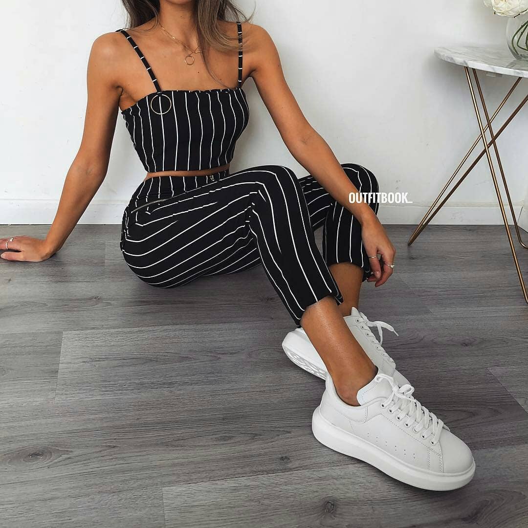 Outfits with White Sneaker for Women (13)