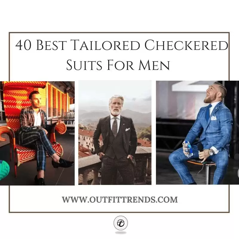 tailored checkered suits for men