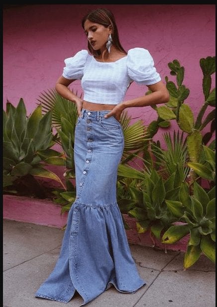 How to Wear Denim Skirts - 30 Outfit Ideas & Styling Tips