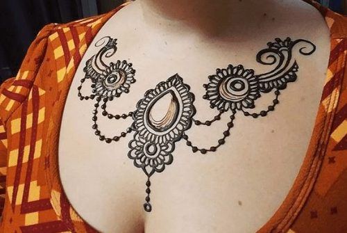 50 Neck Mehndi Design (Henna Design) - October 2019 | Henna jewelry, Henna  neck, Henna tattoo designs hand