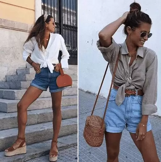 what to wear with mom shorts