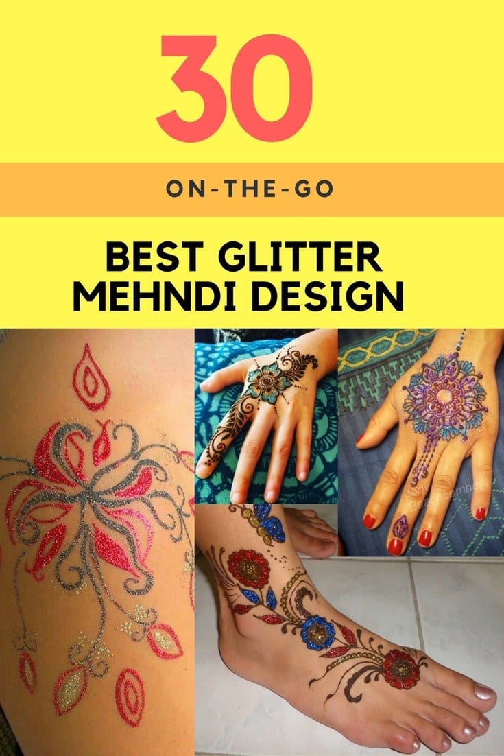 Best Glitter Mehndi Designs-Our Top 30 Glittery Mehndi Picks