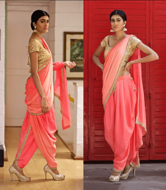 Details 142+ retro style saree draping